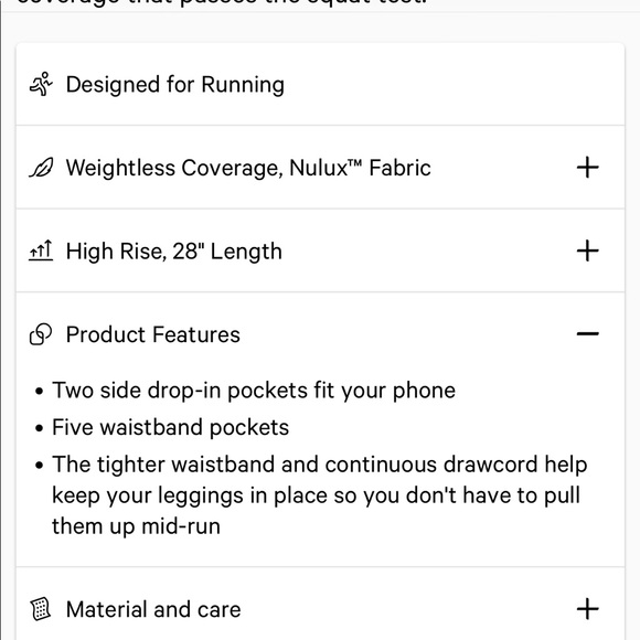 Lululemon fast and free high-rise tight 28” - Picture 4 of 4